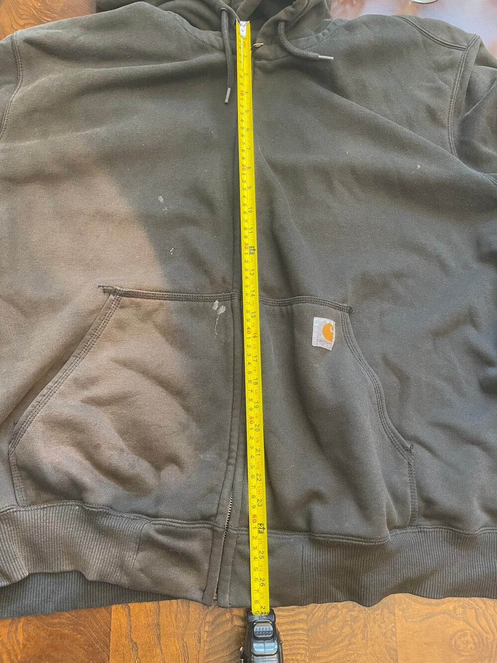 Vintage Faded Carhartt Full-Zip Hooded Sweatshirt Navy [4x]